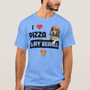 Ik hou van Pizza en mijn beagle Dog eigenaar Peppe T-shirt