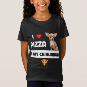 Ik hou van Pizza en mijn Chihuahua Dog Eigenaar Pe T-shirt