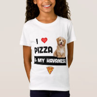 Ik hou van Pizza en mijn Havanese hond Havapoo Pep