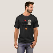 Ik hou van Pizza en mijn sjiitische Tzu Dog Pepper T-shirt (Voorkant volledig)