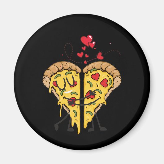 Ik hou van Pizza Fun Fast Food Magneet (Voorkant)