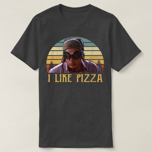 Ik hou van Pizza  Funny Boy Gezegde T-shirt (Design voorkant)