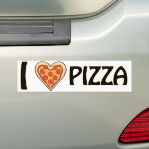 Ik hou van pizza - Funny Food Lover Gift Bumpersticker
