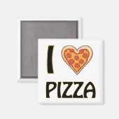 Ik hou van pizza - Funny Food Lover Gift Magneet (Voorkant / Achterkant)