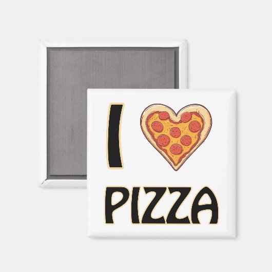 Ik hou van pizza - Funny Food Lover Gift Magneet (Voorkant / Achterkant)