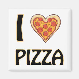 Ik hou van pizza - Funny Food Lover Gift Magneet