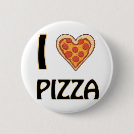 Ik hou van pizza - Funny Food Lover Gift Ronde Button 5,7 Cm