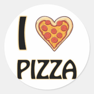 Ik hou van pizza - Funny Food Lover Gift Ronde Sticker
