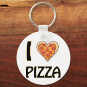 Ik hou van pizza - Funny Food Lover Gift Sleutelhanger (Voorkant)