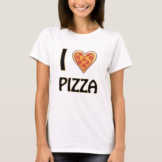 Ik hou van pizza - Funny Food Lover Gift T-shirt (Voorkant)