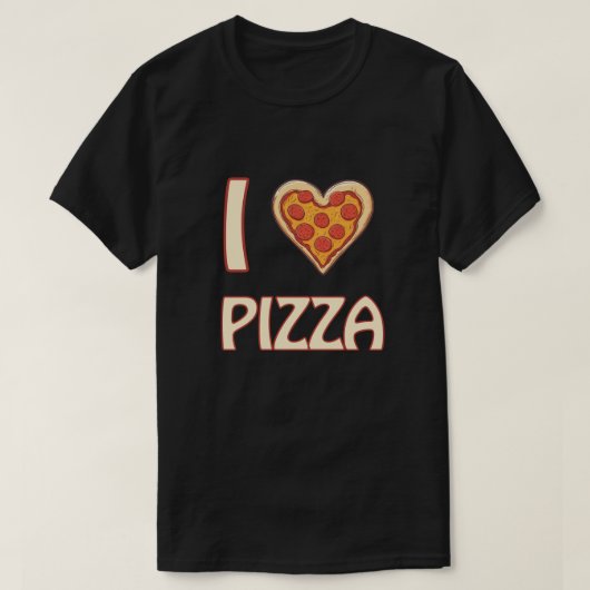 Ik hou van pizza - Funny Food Lover Gift T-shirt (Design voorkant)