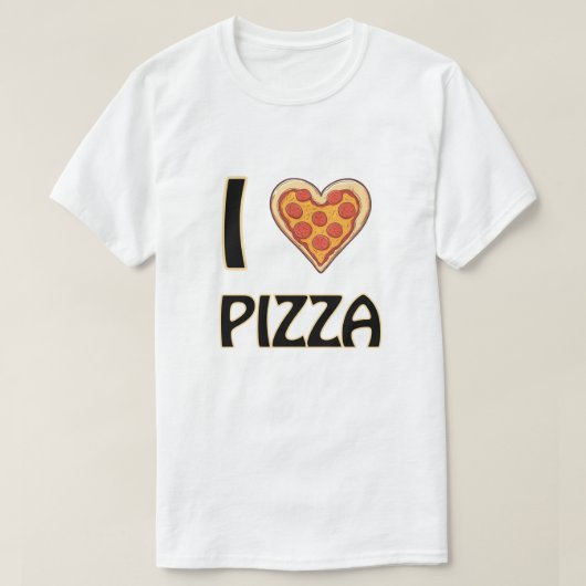 Ik hou van pizza - Funny Food Lover Gift T-shirt (Design voorkant)