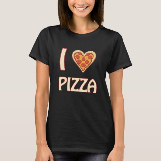 Ik hou van pizza - Funny Food Lover Gift T-shirt (Voorkant)