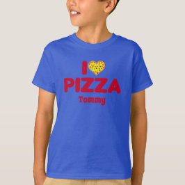 Ik hou van pizza grappige hart vormige pizza taart t-shirt