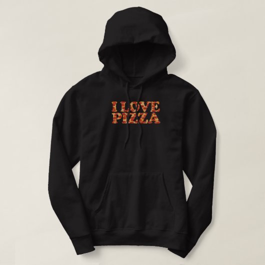 Ik hou van Pizza! Hoodie (Design voorkant)