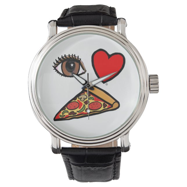 Ik hou van pizza horloge (Voorkant)