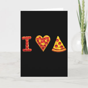 Ik hou van pizza Italiaans eten liefhebbers pizza Kaart