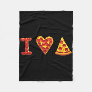 Ik Hou Van Pizza Italiaans Voedsel Liefhebbers Piz Fleece Deken
