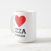 Ik hou van pizza marinara  koffiemok (Voorkant links)