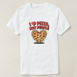 Ik Hou Van Pizza Niet Van Mensen Grappig Pizza T-S T-shirt