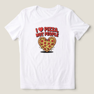 Ik hou van pizza, niet van mensen Pizza liefhebber Tri-Blend Shirt