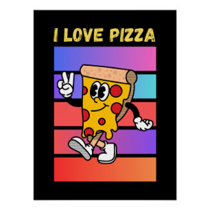 Ik hou van pizza. perfect poster