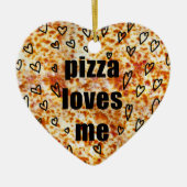 Ik hou van pizza/Pizza. Keramisch Ornament (Voorkant)