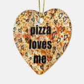 Ik hou van pizza/Pizza. Keramisch Ornament (Links)