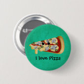 Ik hou van Pizza Ronde Button 5,7 Cm (Voorkant /achterkant)