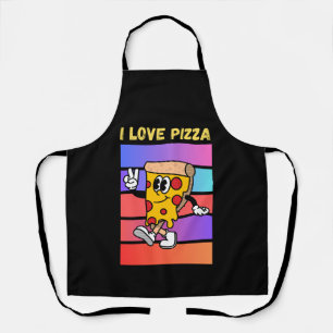 Ik hou van pizza. schort