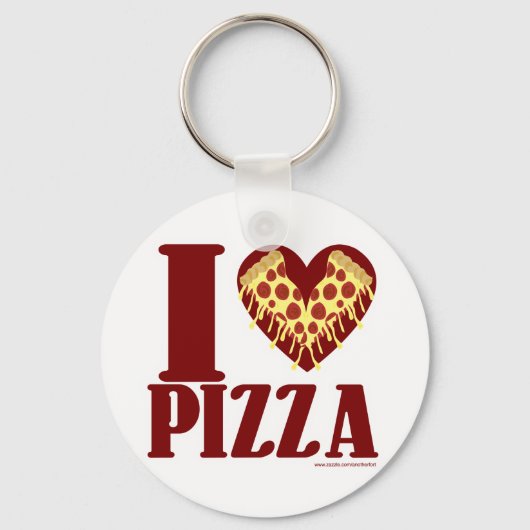 Ik hou van Pizza Sleutelhanger (Voorkant)