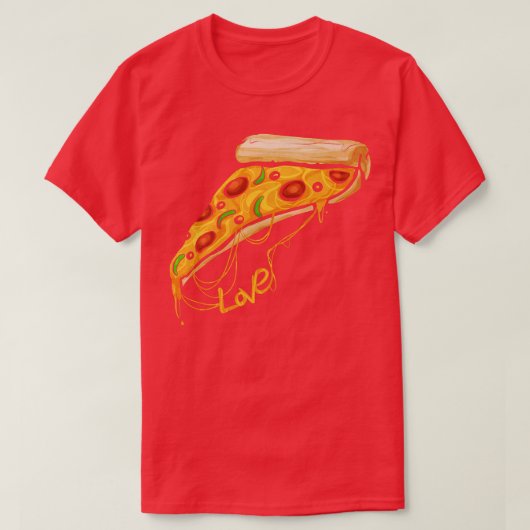 Ik hou van Pizza Slice Pizza Premium T-shirt (Design voorkant)