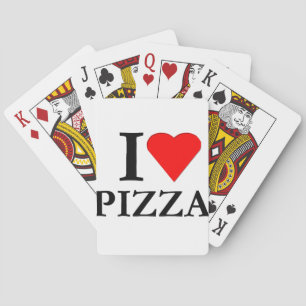 Ik hou van pizza speelkaarten