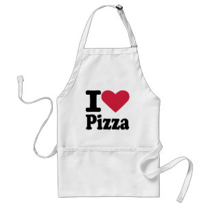 Ik hou van pizza standaard schort