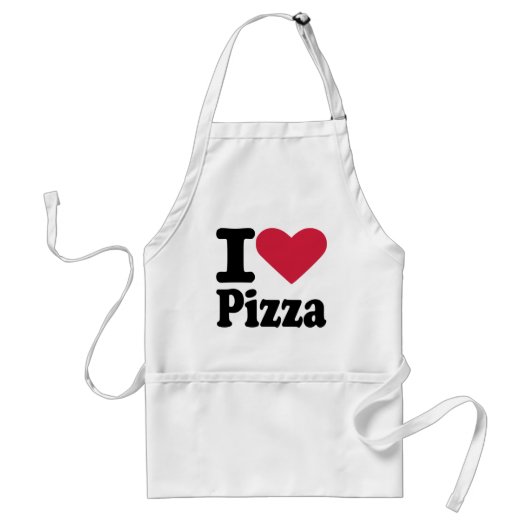 Ik hou van pizza standaard schort (Voorkant)