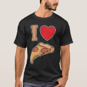 Ik hou van pizza t-shirt (Voorkant)