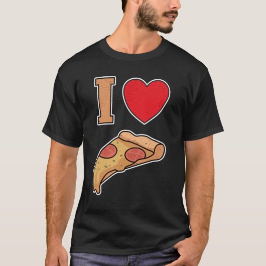 Ik hou van pizza t-shirt (Voorkant)