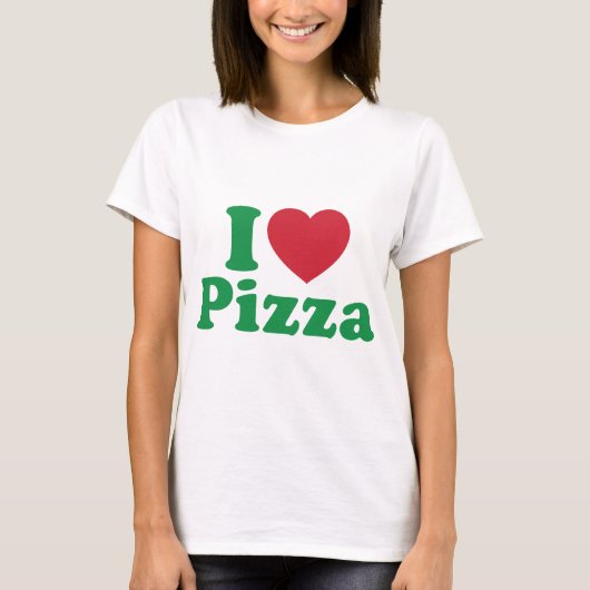 Ik hou van pizza t-shirt (Voorkant)