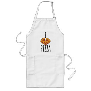 Ik hou van Pizza! T-shirt Lang Schort