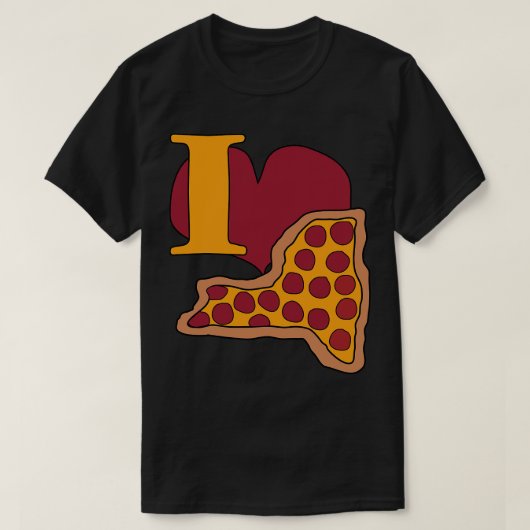 Ik hou van pizza uit New York T-shirt (Design voorkant)