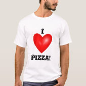 Ik hou van pizza unisex t-shirt (Voorkant)