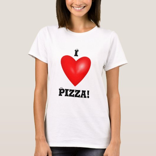 Ik hou van Pizza Vrouwen T-shirt (Voorkant)