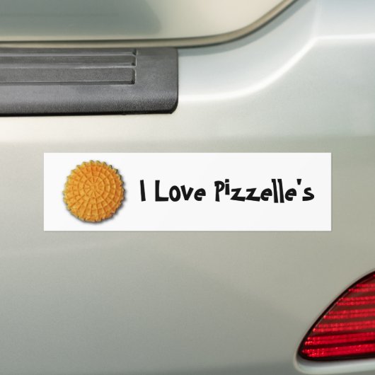 Ik hou van Pizzelle's Bumpersticker (Op auto)