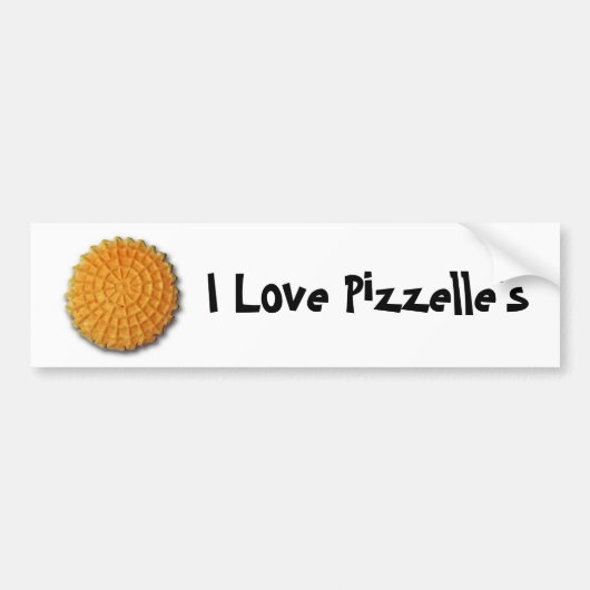 Ik hou van Pizzelle's Bumpersticker (Voorkant)