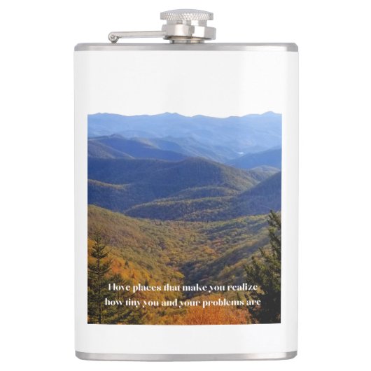 Ik hou van plaatsen Flask Heupfles (Voorkant)