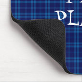 Ik hou van Plaid- Royal Blue Muismat (Hoek)