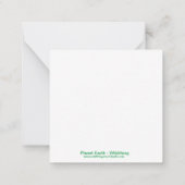 Ik hou van Planet EARTH - Ons enige huis - Blauw Notitiekaartje (Achterkant)