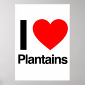 ik hou van plantains poster (Voorkant)