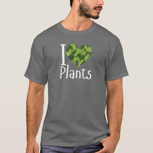 Ik hou van Planten mannen T-shirt (Voorkant)