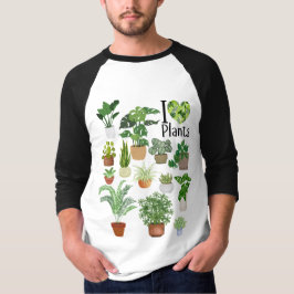 Ik hou van planten t-shirt